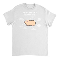 Anatomy Of A Guinea Pig Beige Cream White Text Hum Classic T-shirt | Artistshot