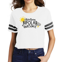 I Hate Being Bipolar Its Awesome 80s Scorecard Crop Tee | Artistshot