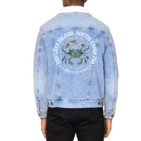 Pawleys Island Blue Crab Summer Unisex Sherpa-lined Denim Jacket | Artistshot