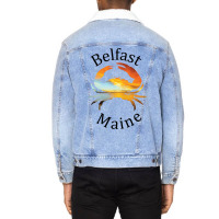 Belfast Maine Girl Unisex Sherpa-lined Denim Jacket | Artistshot