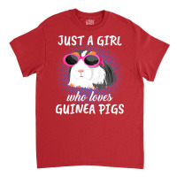 Just A Girl Who Loves Guinea Pigs Girl Green Classic T-shirt | Artistshot