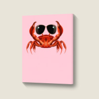 Cool Crab Red Portrait Canvas Print | Artistshot