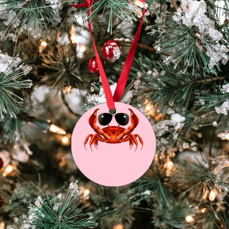 Cool Crab Red Ornament | Artistshot