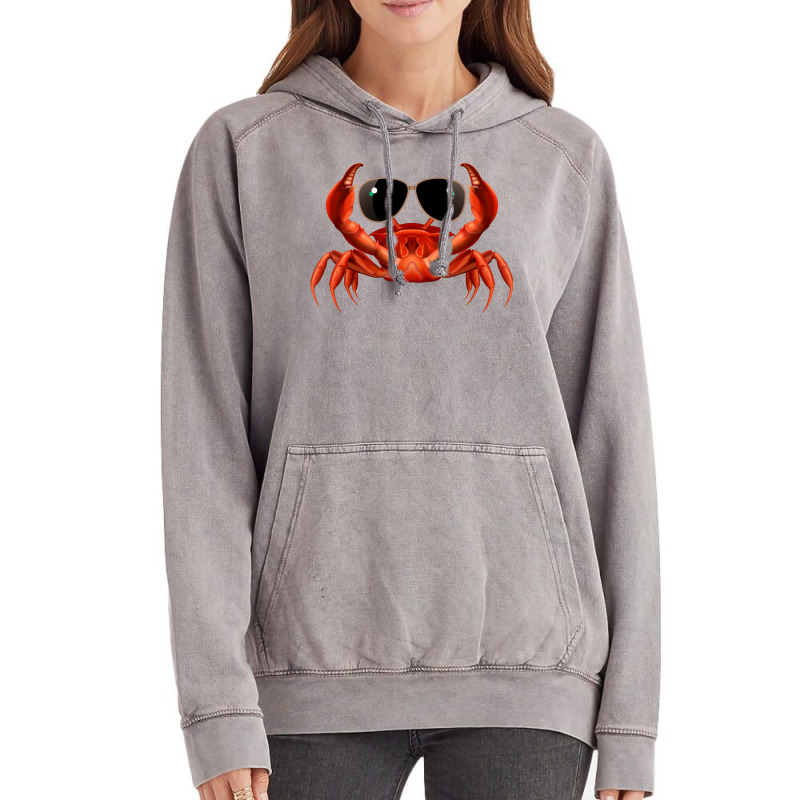 Cool Crab Red Vintage Hoodie | Artistshot