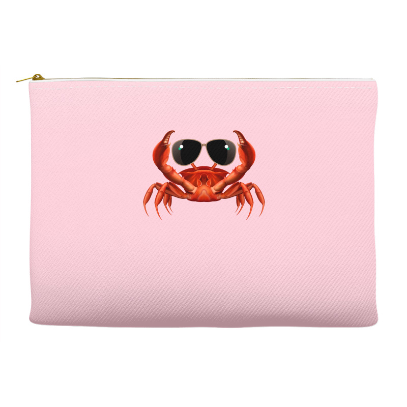 Cool Crab Red Accessory Pouches | Artistshot