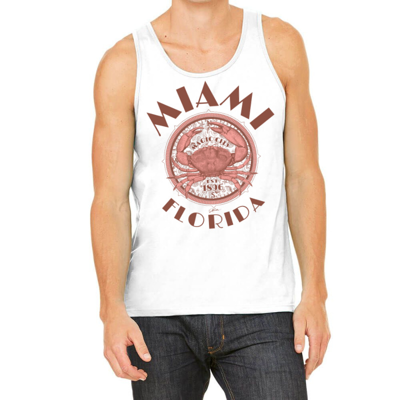 Miami Florida With Stone Crab On Wind Rose Cute Tank Top | Artistshot