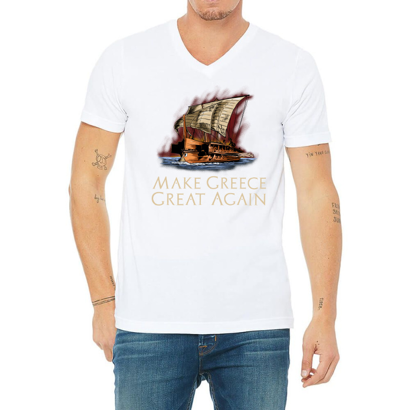 Ancient Greek Trireme Make Greece Great Again Al H V-neck Tee | Artistshot