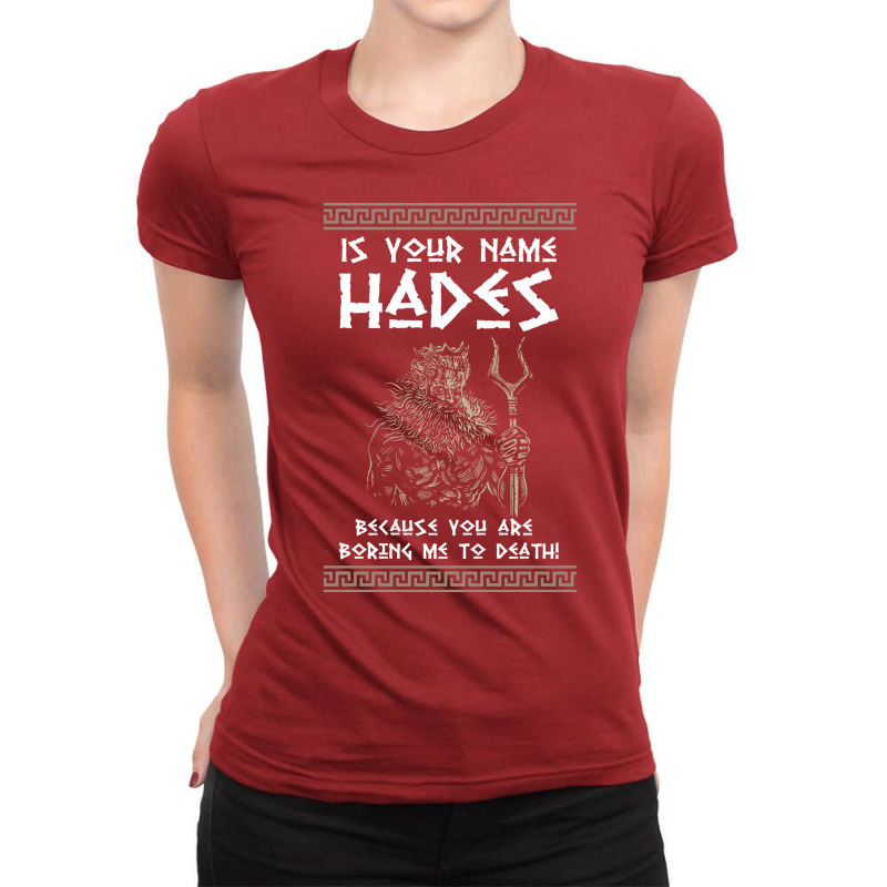 Hades Greek God And Ancient Greek Mythology Histor Ladies Fitted T-Shirt by halukjihaej | Artistshot