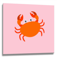 Cute Crab Art Stars Metal Print Square | Artistshot