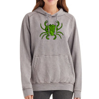 Mandala Crab Green And Black Travel Vintage Hoodie | Artistshot