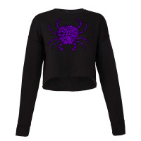 Mandala Crab Purple And Black Blue Cropped Sweater | Artistshot