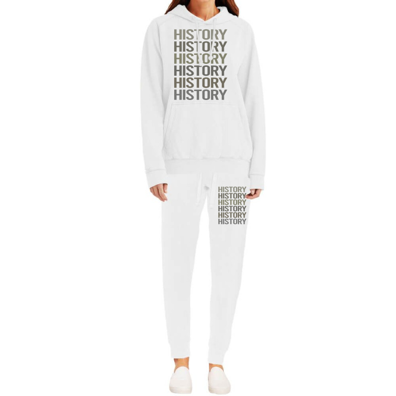 Gray Text Art History Girl Hoodie & Jogger Set | Artistshot