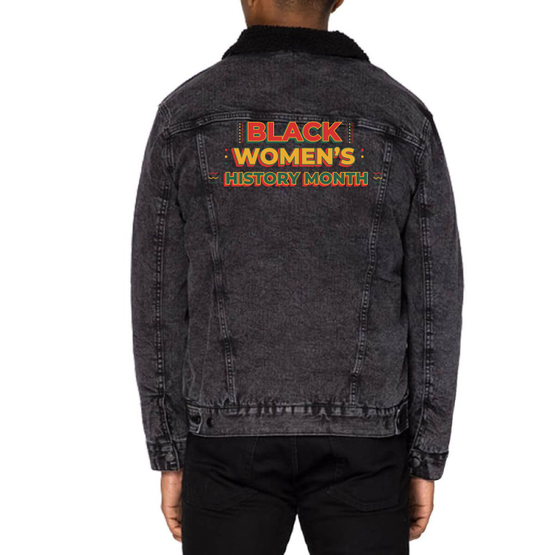 Black Womens History Month Quote Unisex Sherpa-Lined Denim Jacket by siannecortao | Artistshot