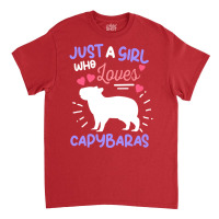 Just A Girl Who Loves Capybaras Yellow Classic T-shirt | Artistshot