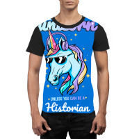 Historian Unicorn 70s Graphic T-shirt | Artistshot