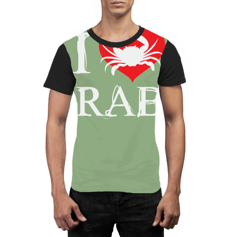 I Love Crabs Heart Crab Crustacean Summer Graphic T-shirt | Artistshot