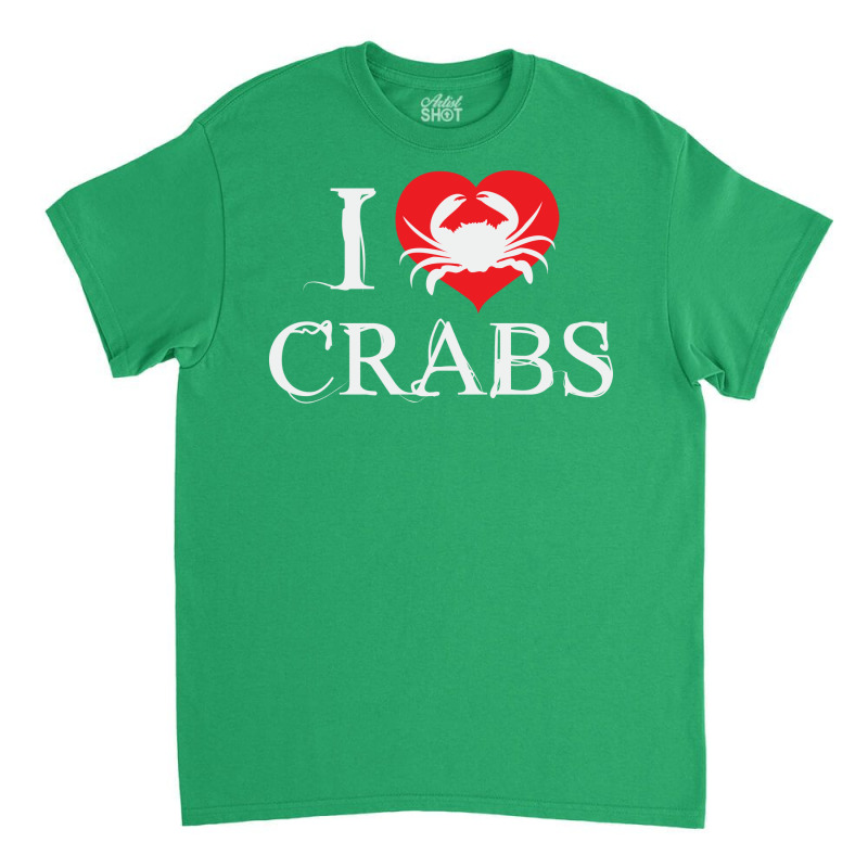 I Love Crabs Heart Crab Crustacean Summer Classic T-shirt | Artistshot