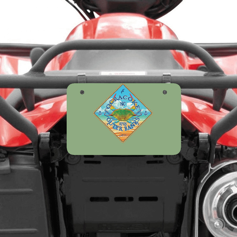 Ocracoke Outer Banks North Carolina Blue Crab On B Atv License Plate | Artistshot