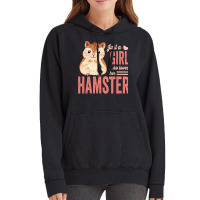 Just A Girl Who Loves Hamsters Cute Pet Hamster Bl Vintage Hoodie | Artistshot