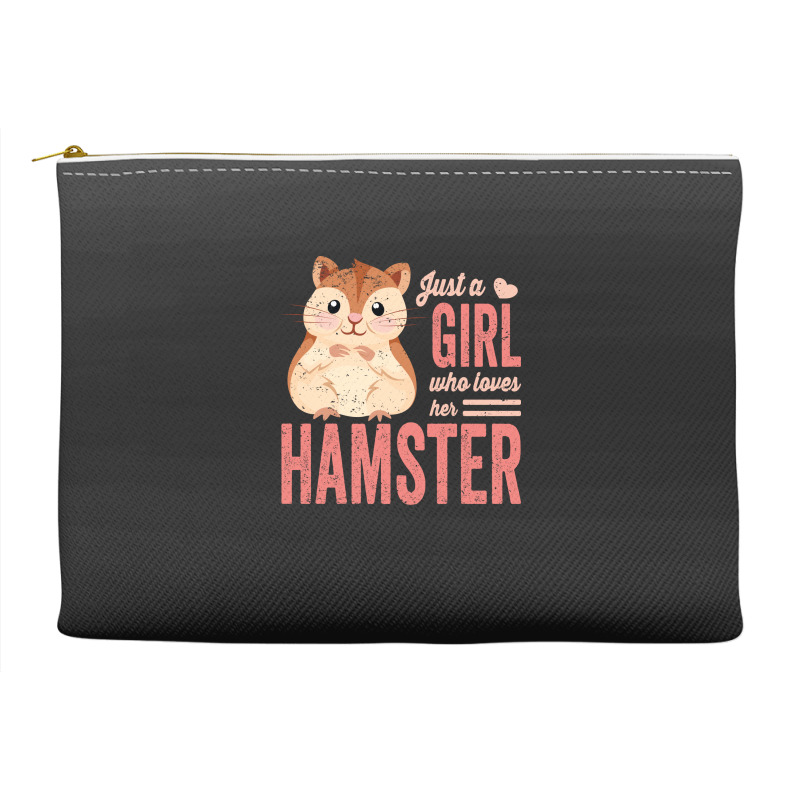 Just A Girl Who Loves Hamsters Cute Pet Hamster Bl Accessory Pouches | Artistshot