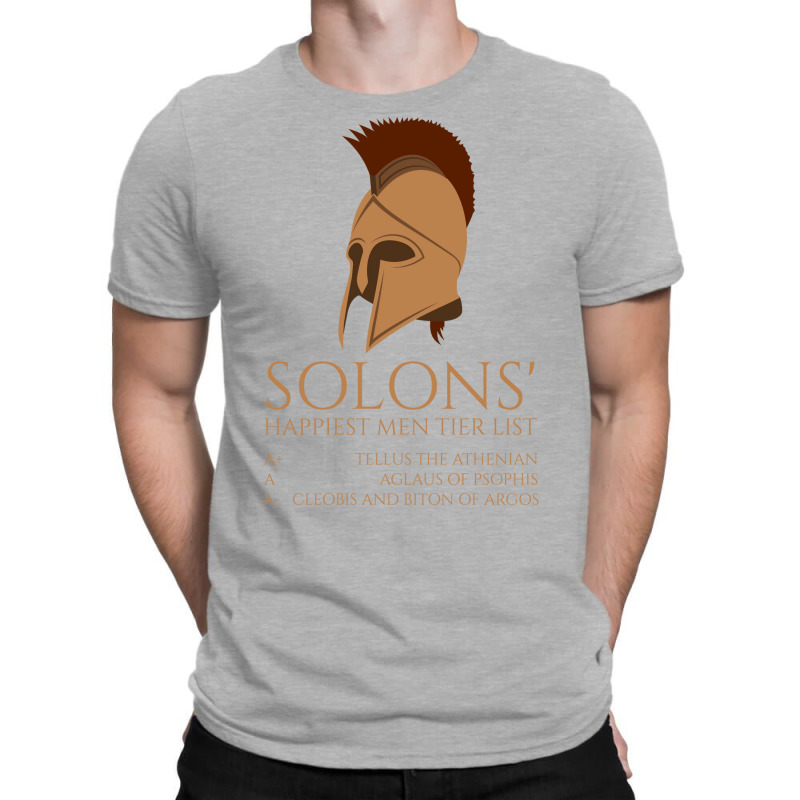 Solons Happiest Men Tier List Ancient Greek Histor T-Shirt by siannecortao | Artistshot