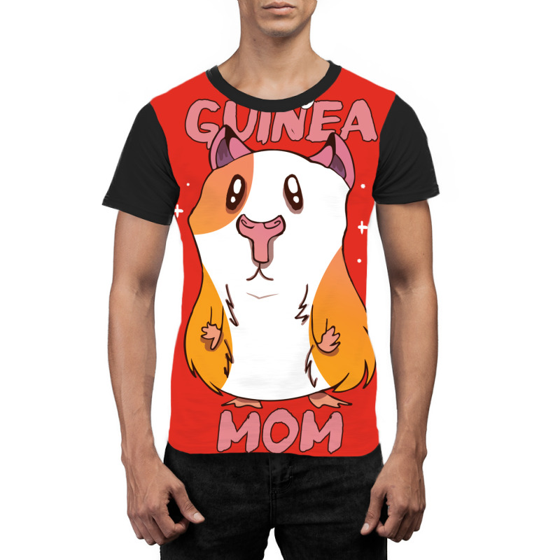 Cute Guinea Pig Mom Cartoon Gift 70s Graphic T-shirt | Artistshot