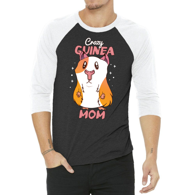 Cute Guinea Pig Mom Cartoon Gift 70s 3/4 Sleeve Shirt | Artistshot