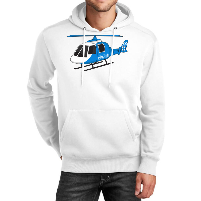 Cute Police Department Helicopter Chopper Cartoon Unisex Hoodie by yicunbuyarn | Artistshot