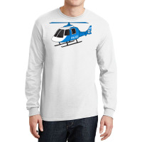 Cute Police Department Helicopter Chopper Cartoon Long Sleeve Shirts | Artistshot