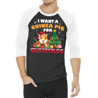 Guinea Pig For Christmas Funny Christmas Gift Gree 3/4 Sleeve Shirt | Artistshot