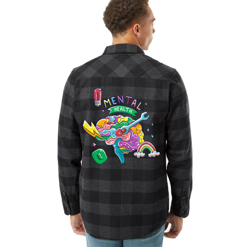 Mental Health Concept Humor Flannel Shirt | Artistshot