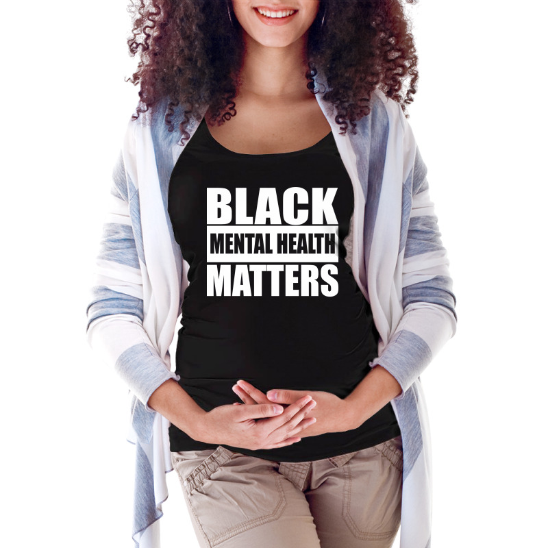 African American Black Mental Health Matters Gift Maternity Scoop Neck T-shirt by jakimseferq | Artistshot