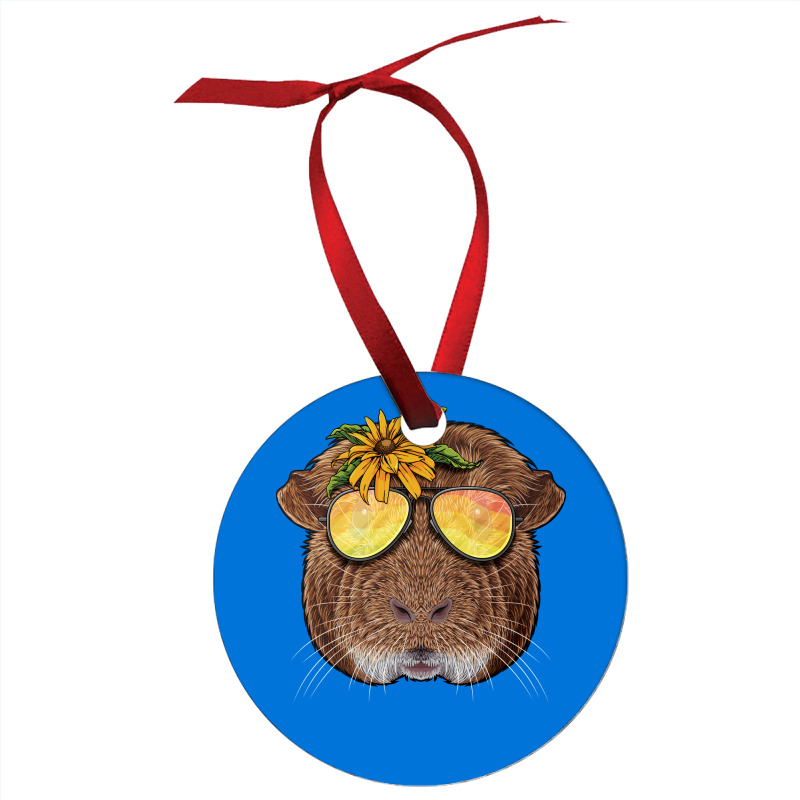 Summer Guinea Pig Tropical Holiday Summer Beach Va Ornament | Artistshot