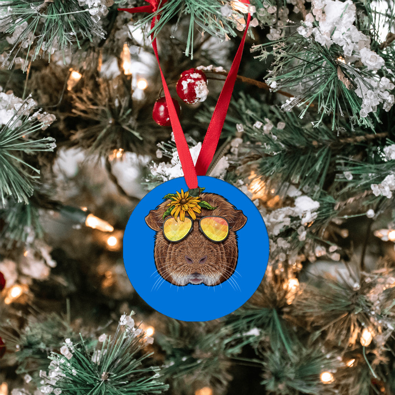 Summer Guinea Pig Tropical Holiday Summer Beach Va Ornament | Artistshot