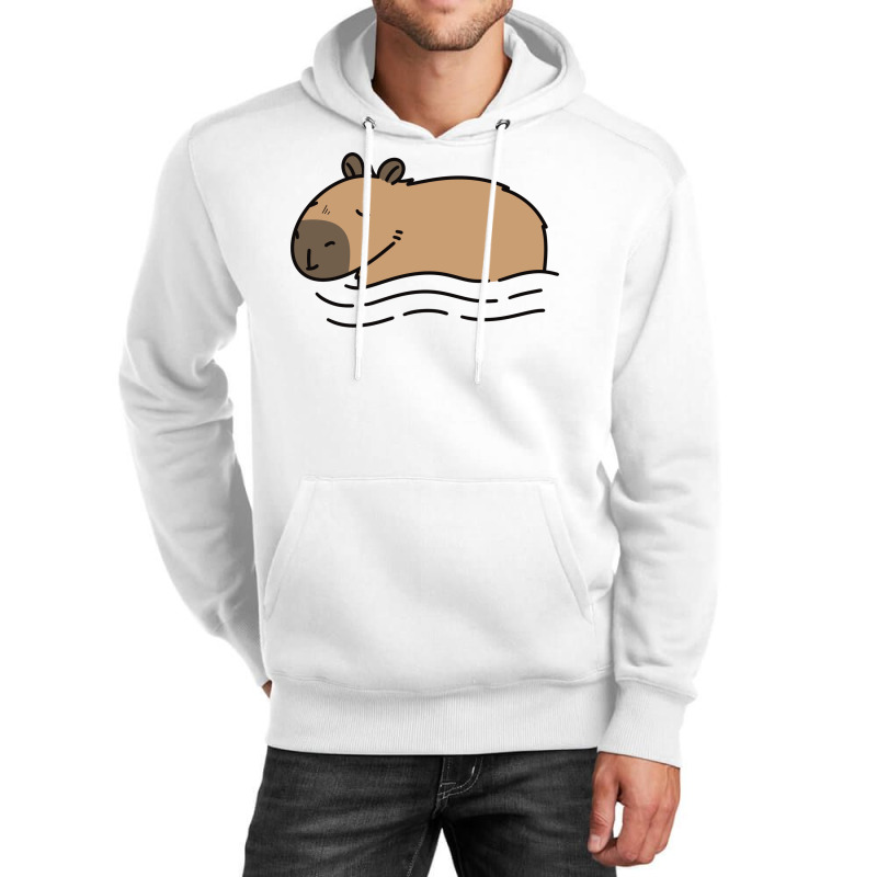 Swimming Capybara Hipster Unisex Hoodie | Artistshot