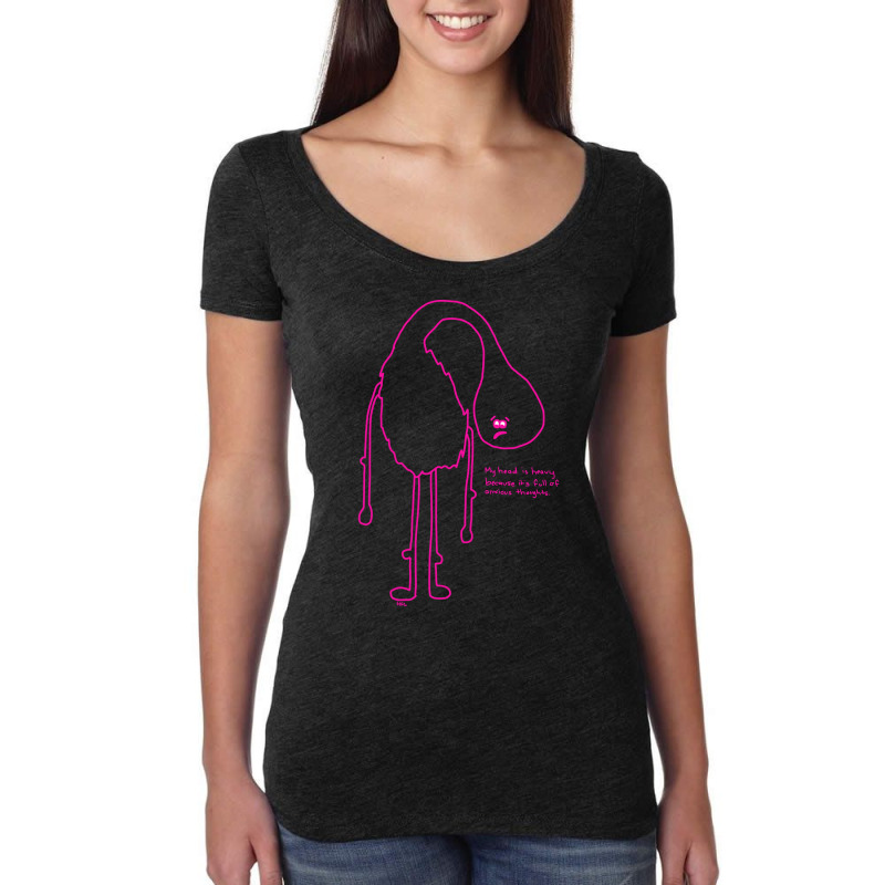 Full Of Anxious Thoughts Cute Women's Triblend Scoop T-shirt by taljeachaw | Artistshot