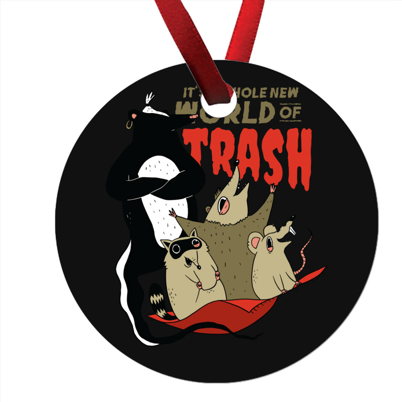 World Of Trash Funny Trash Eating Rodents And A Te Ornament | Artistshot