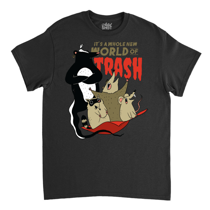 World Of Trash Funny Trash Eating Rodents And A Te Classic T-shirt | Artistshot