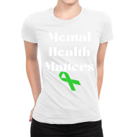 Mental Health Matters Blue 80s Ladies Fitted T-shirt | Artistshot