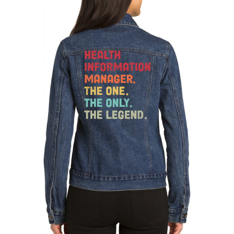 Health Information Management The One The Legend D Ladies Denim Jacket by taljeachaw | Artistshot