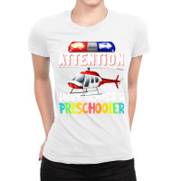 Preschooler Back To School Preschool Police Helico Ladies Fitted T-shirt | Artistshot