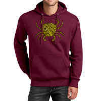 Mandala Crab Yellow And Black Aesthetic Unisex Hoodie | Artistshot