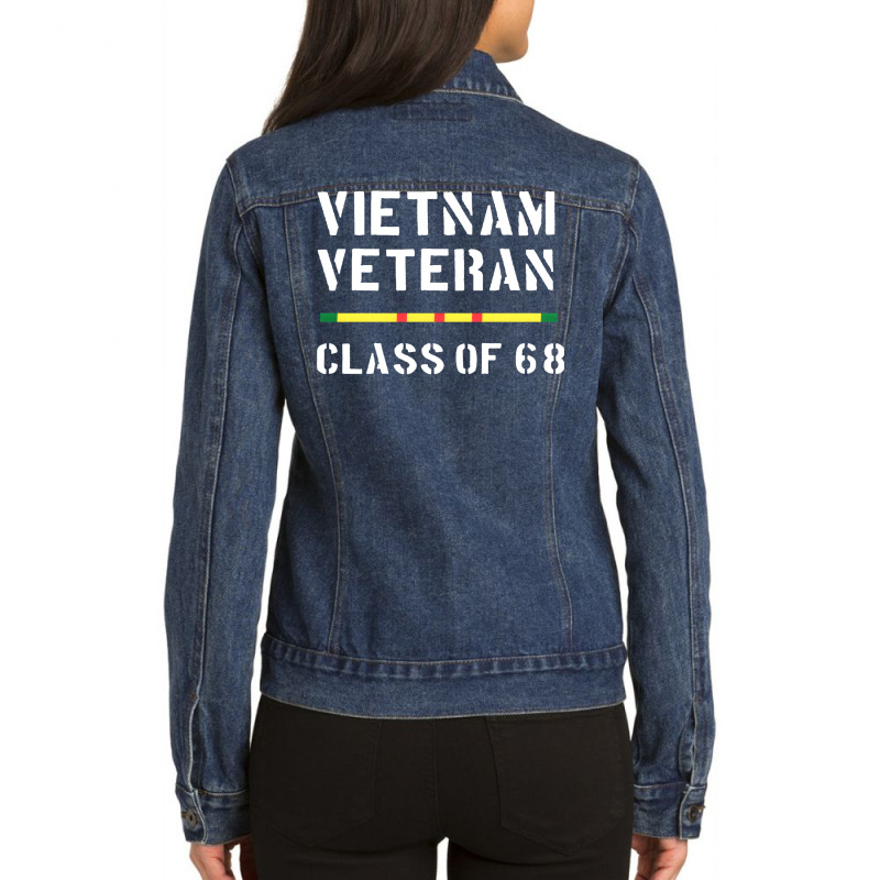 Vietnam Veteran Class Of Ladies Denim Jacket by djonovzonotlq | Artistshot