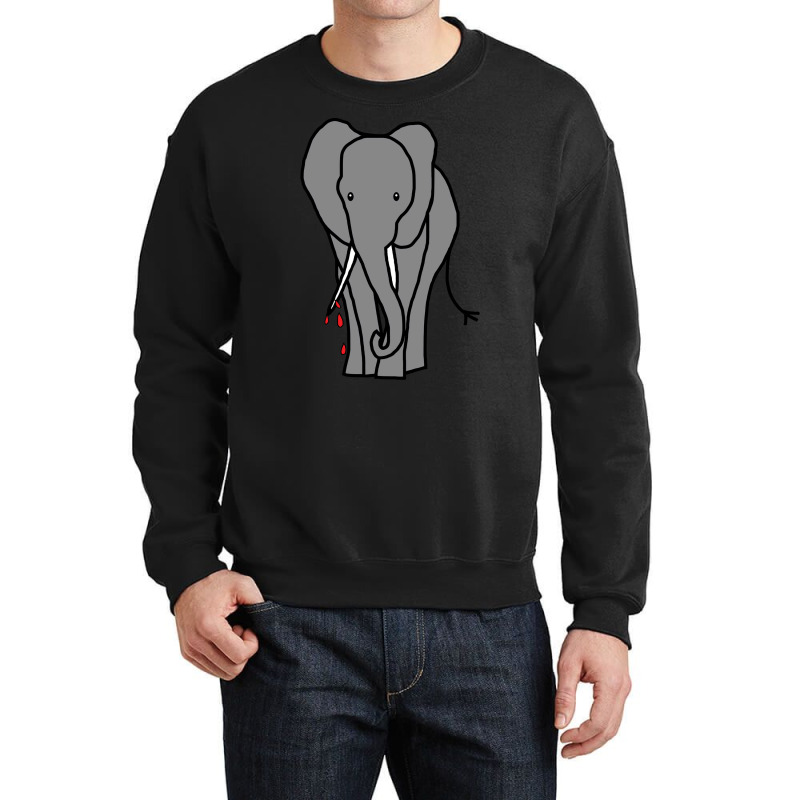 Animals With Sharp Teeth Elephant Nostalgia Crewneck Sweatshirt | Artistshot