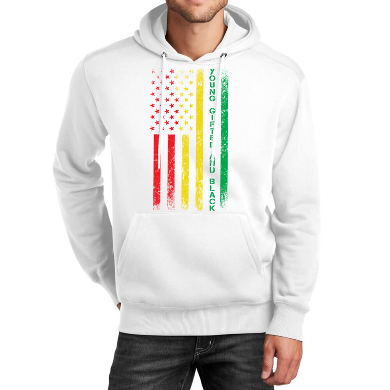 Black History Month Usa Grunge Flag Stars Unisex Hoodie | Artistshot