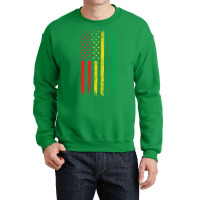 Black History Month Usa Grunge Flag Stars Crewneck Sweatshirt | Artistshot