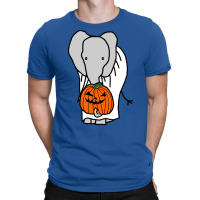 Elephant With Halloween Horror Pumpkin Ghost Costu T-shirt | Artistshot