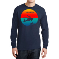 Vintage Army Attack Helicopter War Sunset Apache U Long Sleeve Shirts | Artistshot