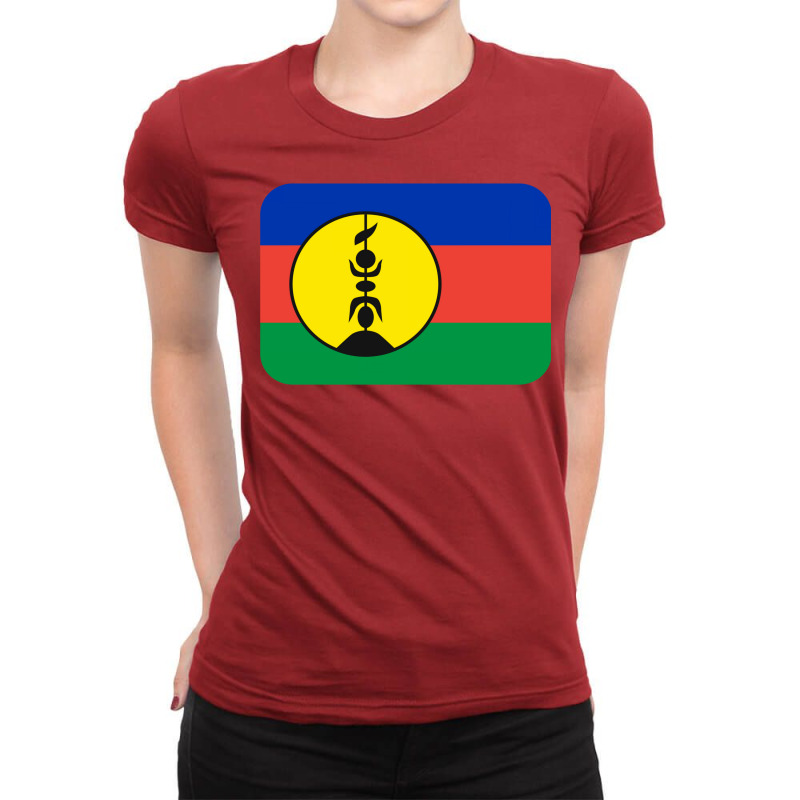 New Caledonia Flag Gift Ladies Fitted T-Shirt by zotyajhamylr | Artistshot