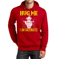 Halloween Scarecrow Hug Me I Am Vaccinated Costume Unisex Hoodie | Artistshot